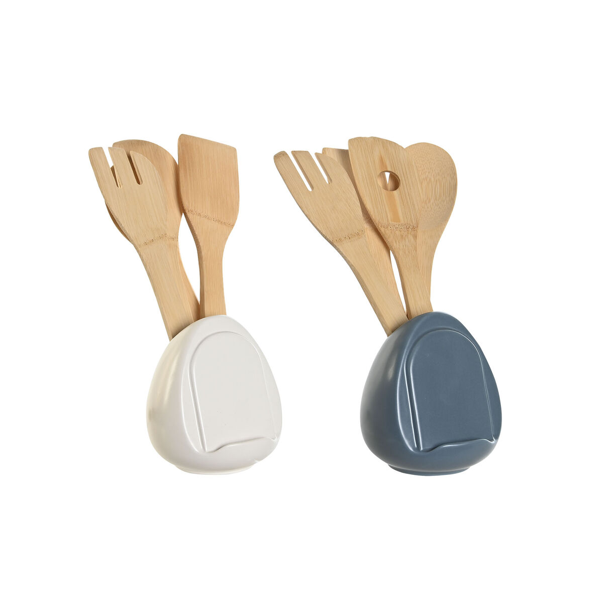 Contenitore Per Utensili Da Cucina Dkd Home Decor Dolomite 12 X 12 X 13 Cm 6 X 1 X 30 Cm (2 Unità)