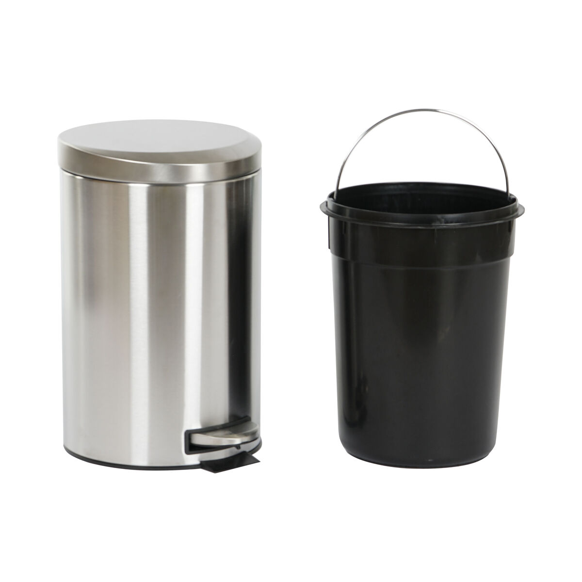 Cestino A Pedale Home Esprit Argentato Acciaio Inossidabile Polipropilene 12 L