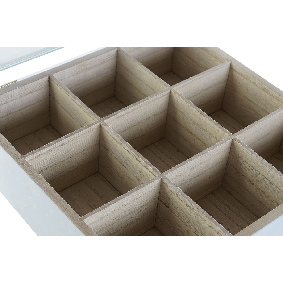 Scatola Per Infusioni Dkd Home Decor Azzurro Bianco Verde Lilla Metallo Cristallo Legno Mdf (3 Unità) - Image 4