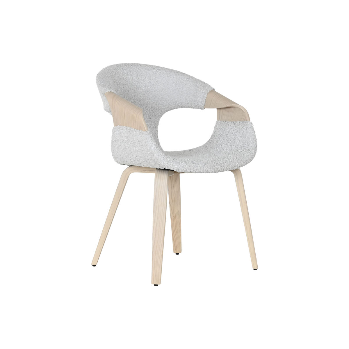 Sedia Da Sala Da Pranzo Home Esprit Grigio Poliestere Legno 55,5 X 67,5 X 80,5 cm
