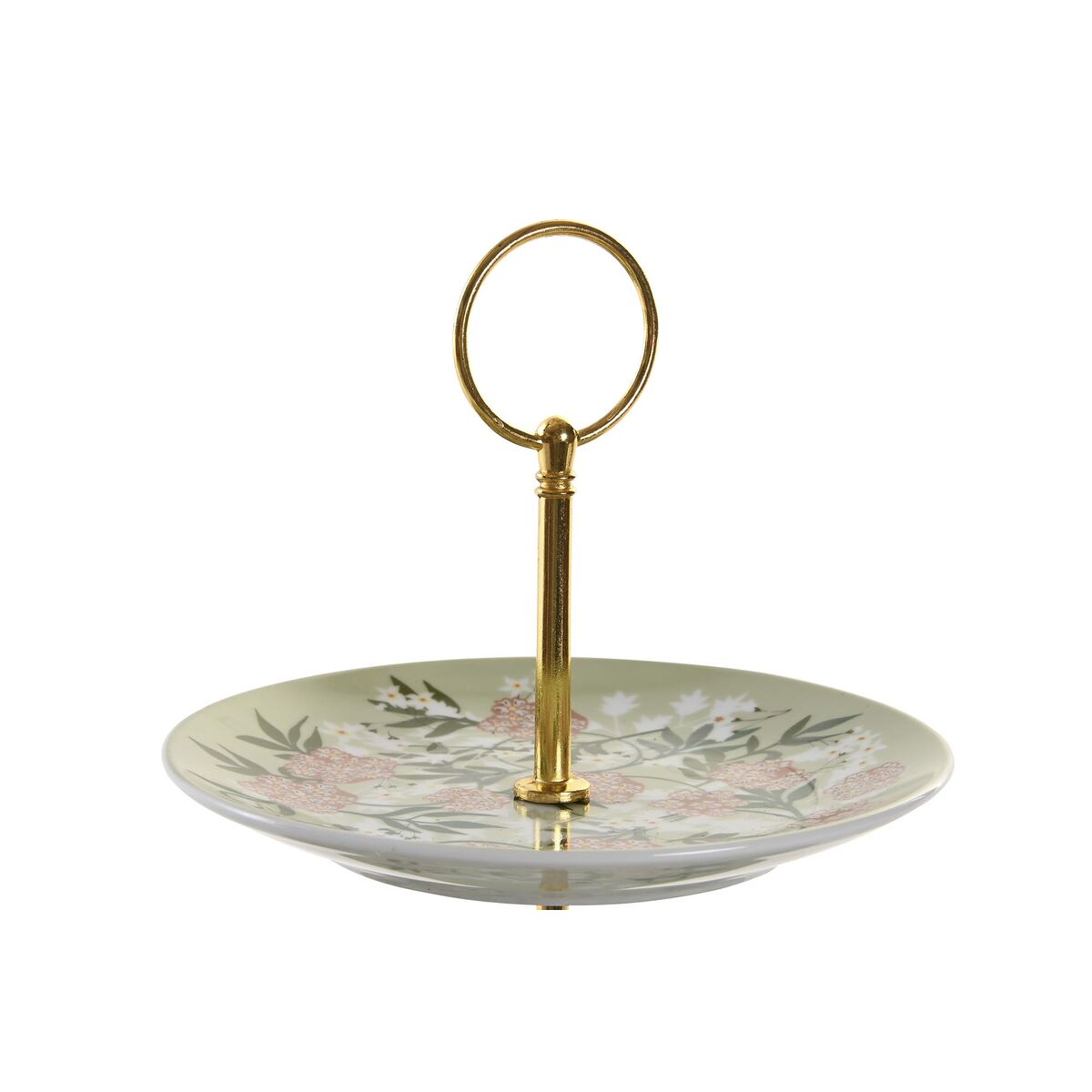 Portafrutta Dkd Home Decor Verde Beige Metallo Porcellana Tradizionale 27 X 27 X 34 cm - Image 3