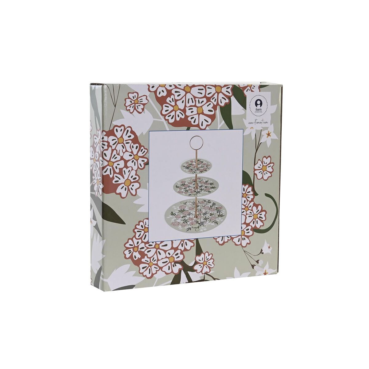Portafrutta Dkd Home Decor Verde Beige Metallo Porcellana Tradizionale 27 X 27 X 34 cm - Image 4