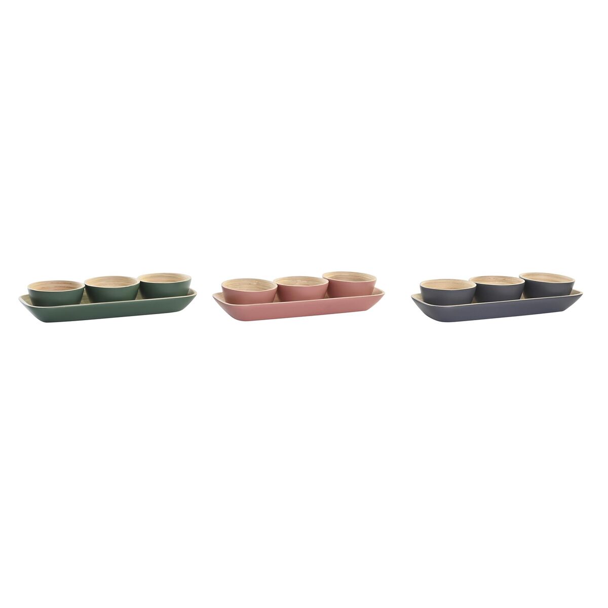 Set Da Aperitivo Dkd Home Decor Bambù 32 X 12,7 X 3,5 Cm (3 Unità)