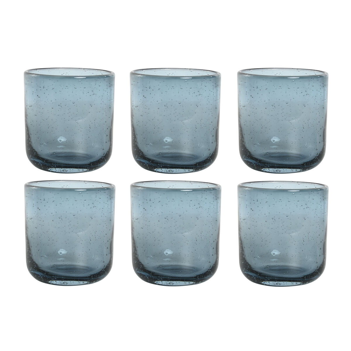 Set Di Bicchieri Home Esprit Azzurro Cristallo 320 Ml (6 Unità)