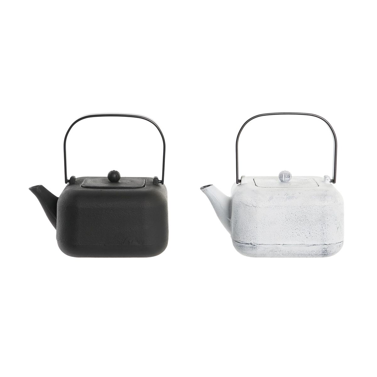 Teiera Dkd Home Decor Nero Acciaio Inossidabile Bianco 1,2 L (2 Unità)
