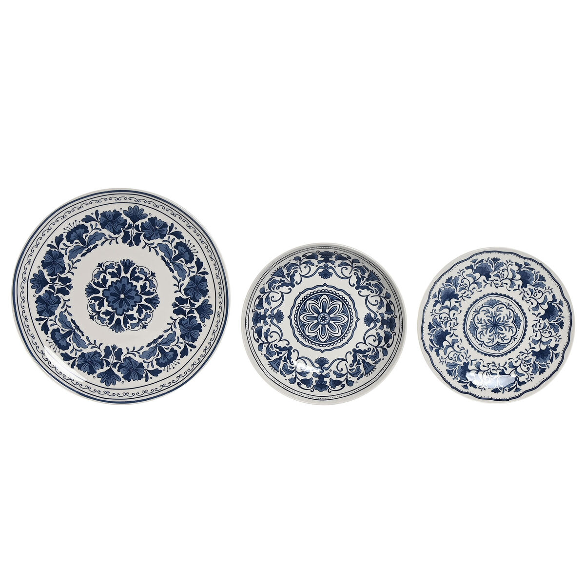 Servizio Di Piatti Home Esprit Azzurro Bianco Porcellana Arabo 27 X 27 X 2 Cm 18 Pezzi - Image 4