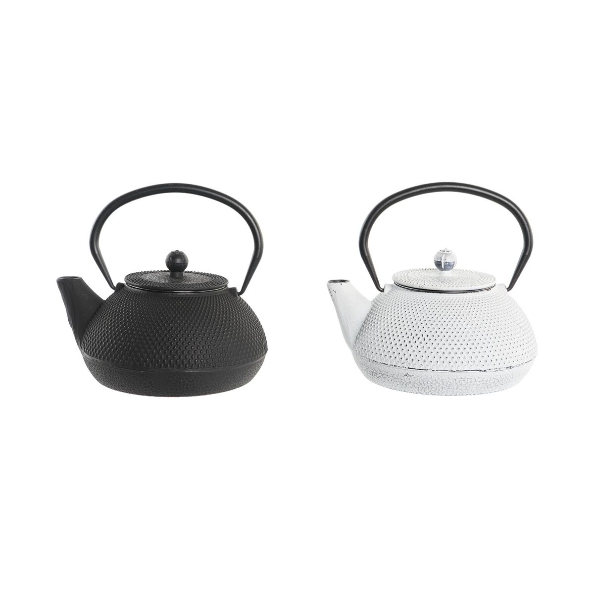 Teiera Dkd Home Decor Nero Acciaio Inossidabile Bianco (2 Unità)