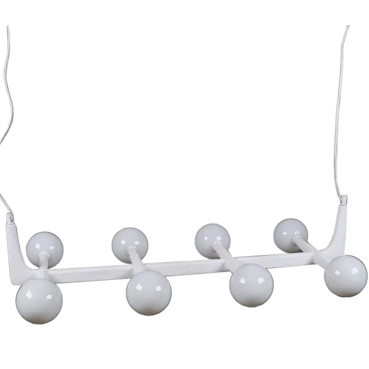 Lampadario Home Esprit Bianco Metallo Cristallo 110 X 45 X 23 cm