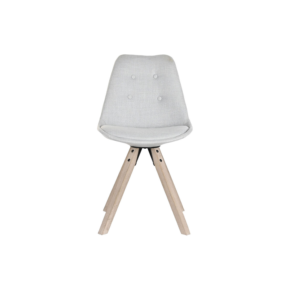 Sedia Da Sala Da Pranzo Dkd Home Decor Poliestere Grigio Chiaro Rovere (48 X 44 X 84 Cm) - Image 3