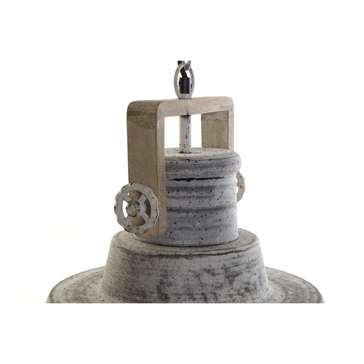 Lampadario Home Esprit Grigio Legno Metallo Ferro 25 W 39 X 39 X 45 cm - Image 4