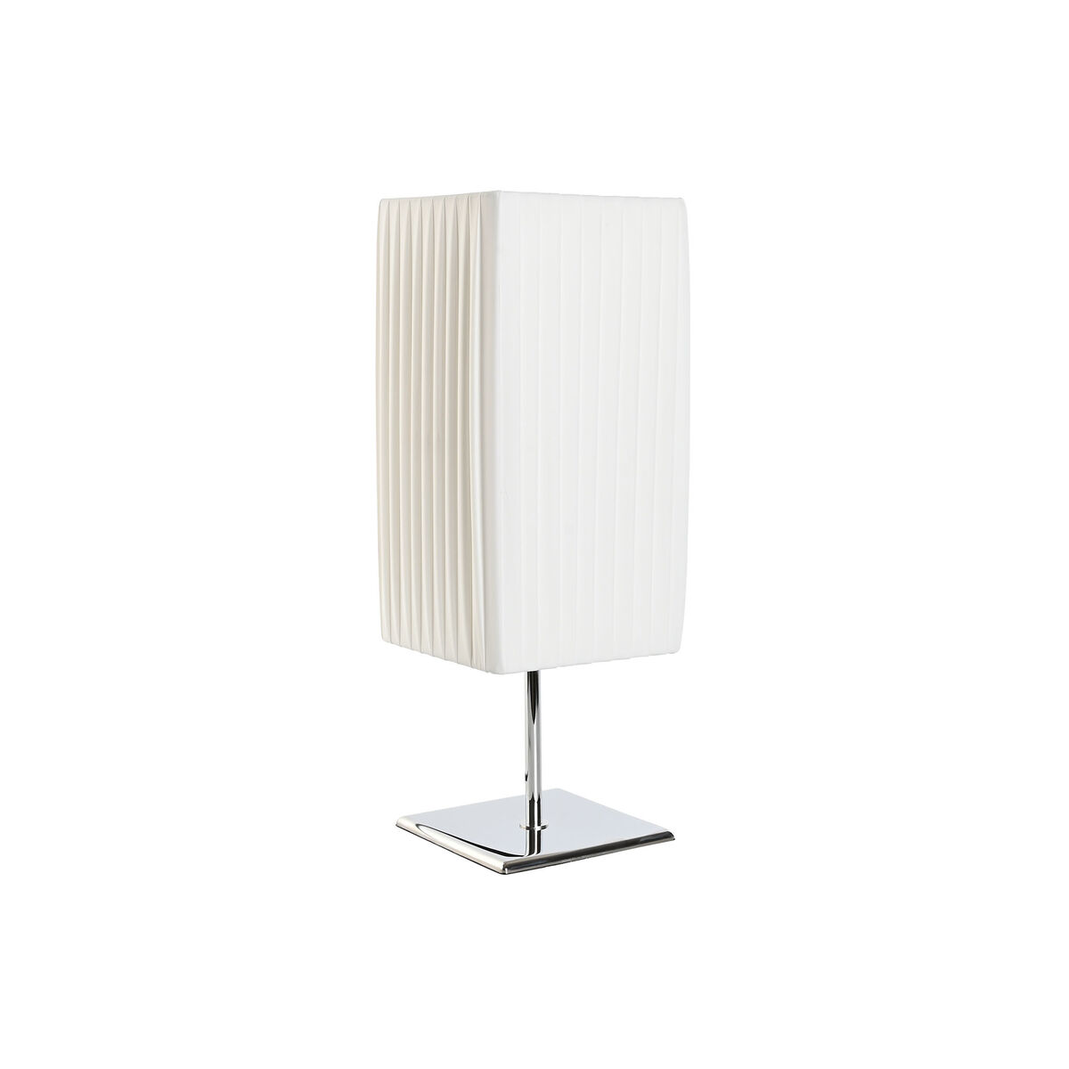 Lampada Da Tavolo Home Esprit Bianco Argentato Polietilene Ferro 50 W 220 V 15 X 15 X 43 cm