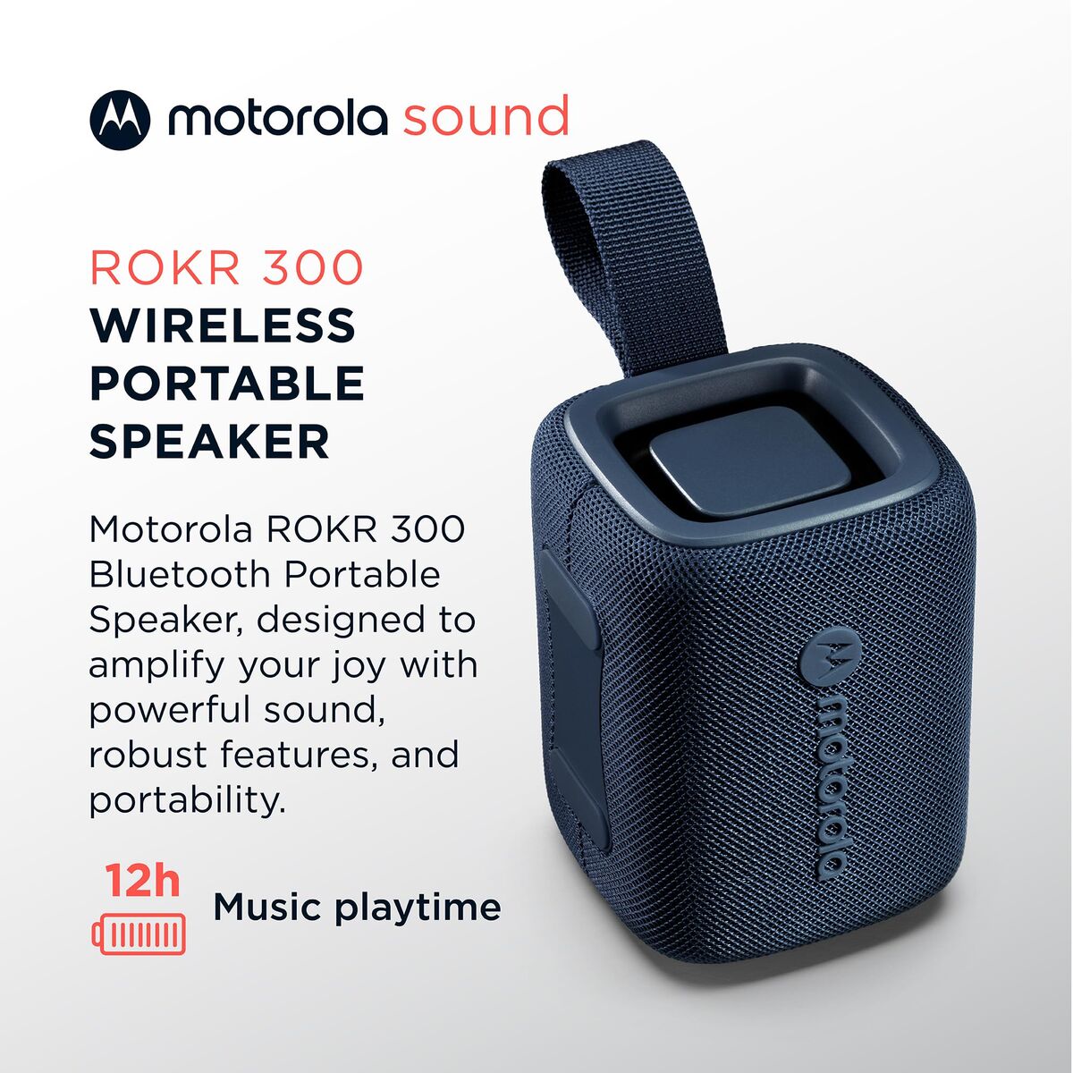 Altoparlante Bluetooth Portatile Motorola Rokr 300 7 W Azzurro - Image 5