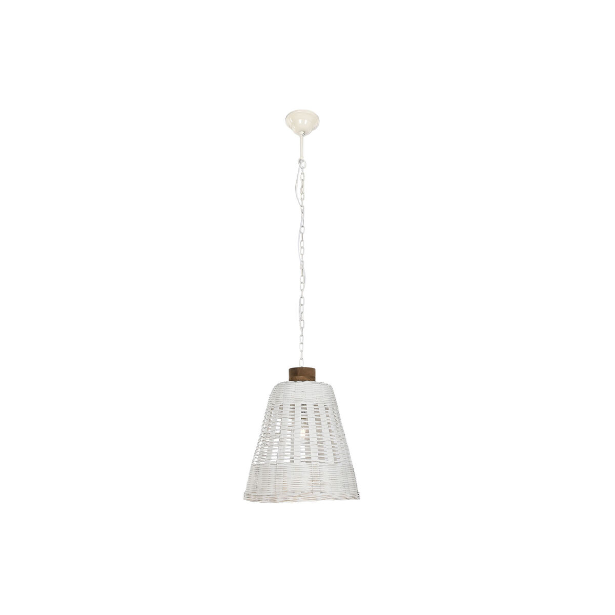 Lampadario Home Esprit Bianco Bambù Legno Di Mango 50 W 48 X 48 X 57 cm