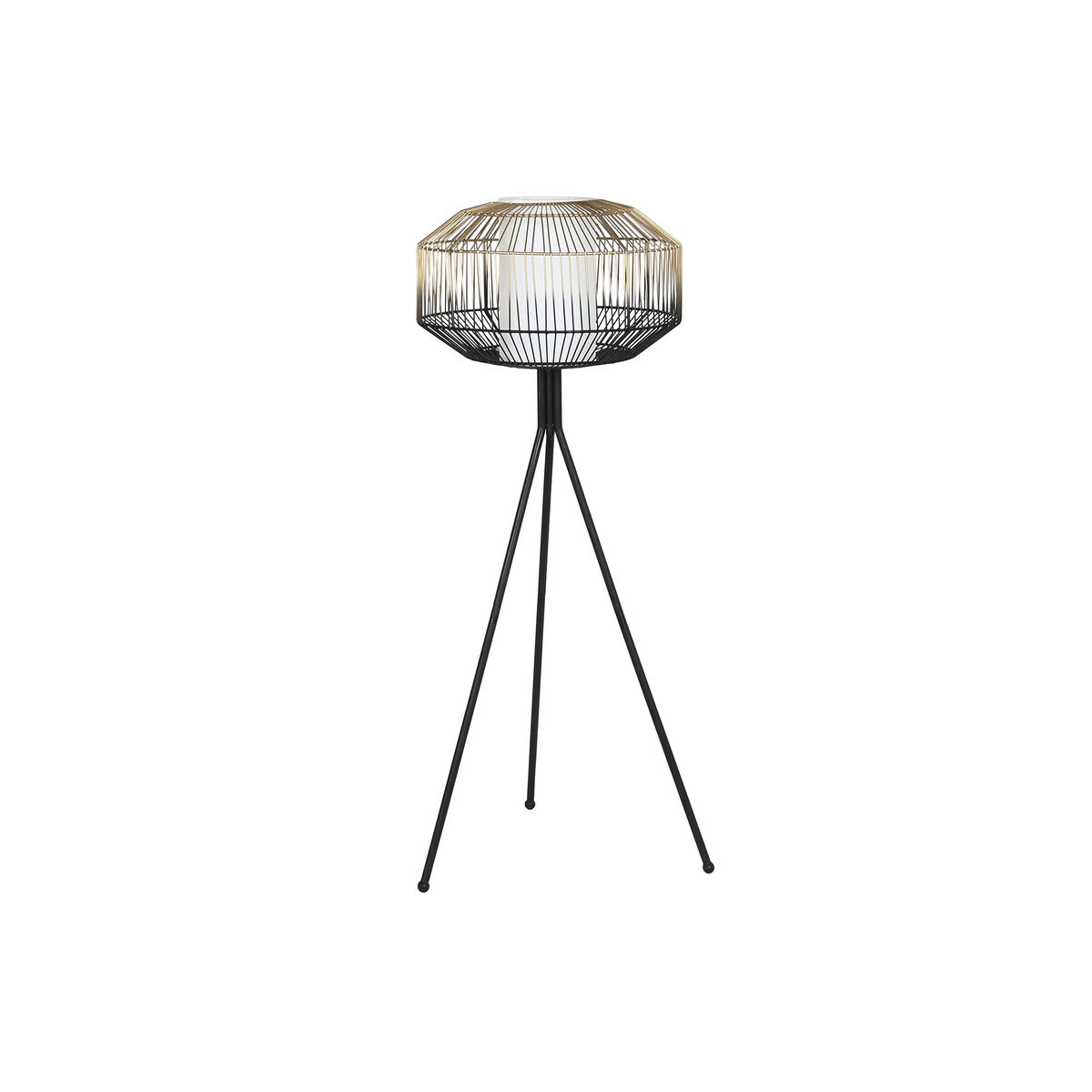 Lampada Da Terra Dkd Home Decor Nero Dorato Ferro 50 W 220 V 39 X 39 X 103 cm