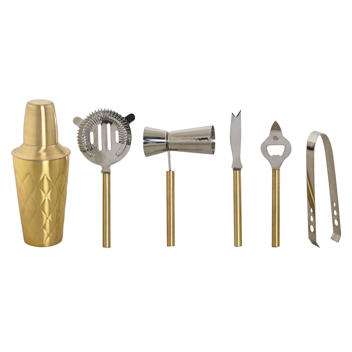 Set Da Cocktail Home Esprit Dorato Acciaio Inossidabile 22 X 22 X 21 cm