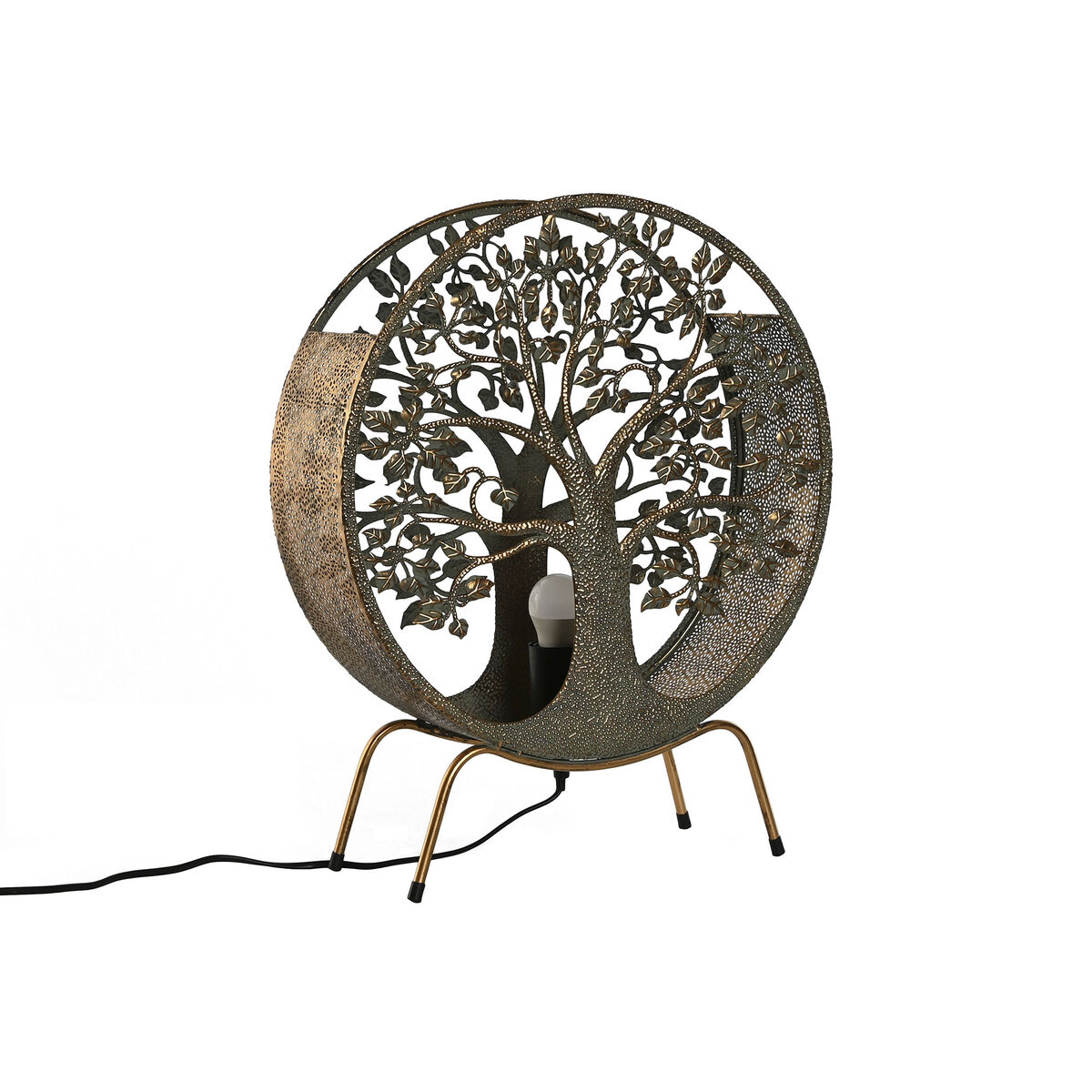 Lampada Da Tavolo Home Esprit Dorato Metallo 50 W 220 V 40 X 13 X 49 cm