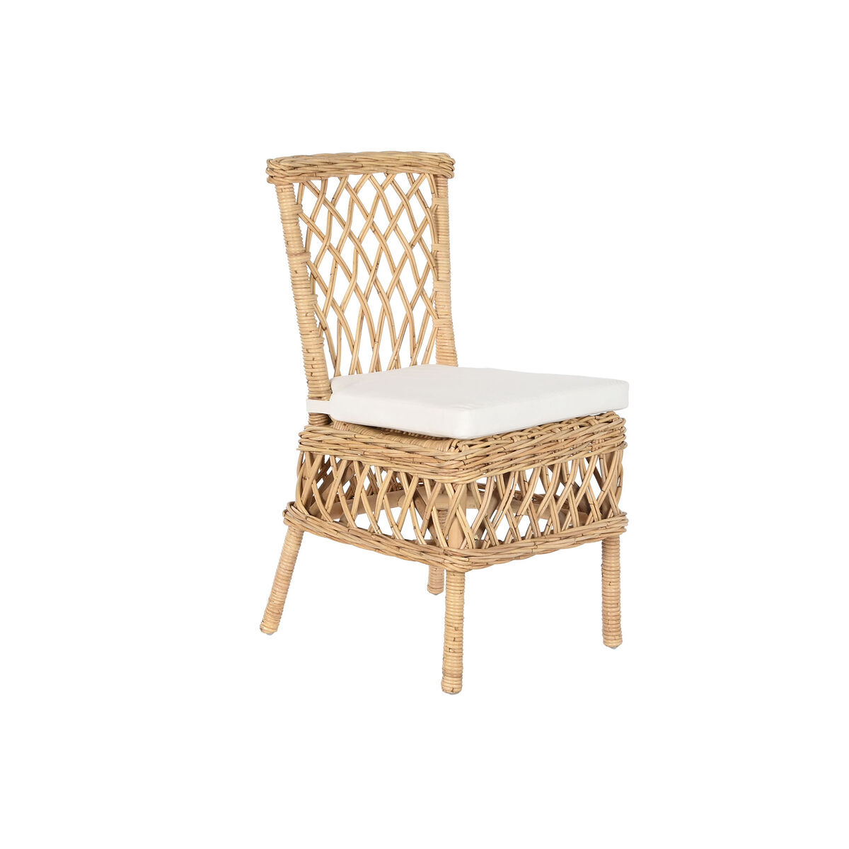 Sedia Dkd Home Decor Bianco Naturale 45 X 55 X 85 Cm 45 X 55 X 90 Cm 47 X 58 X 90 cm