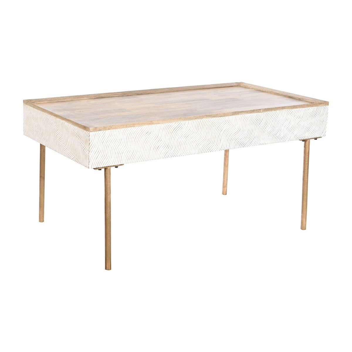 Tavolino Da Caffè Home Esprit Ferro Legno Di Mango 120 X 60 X 57 cm