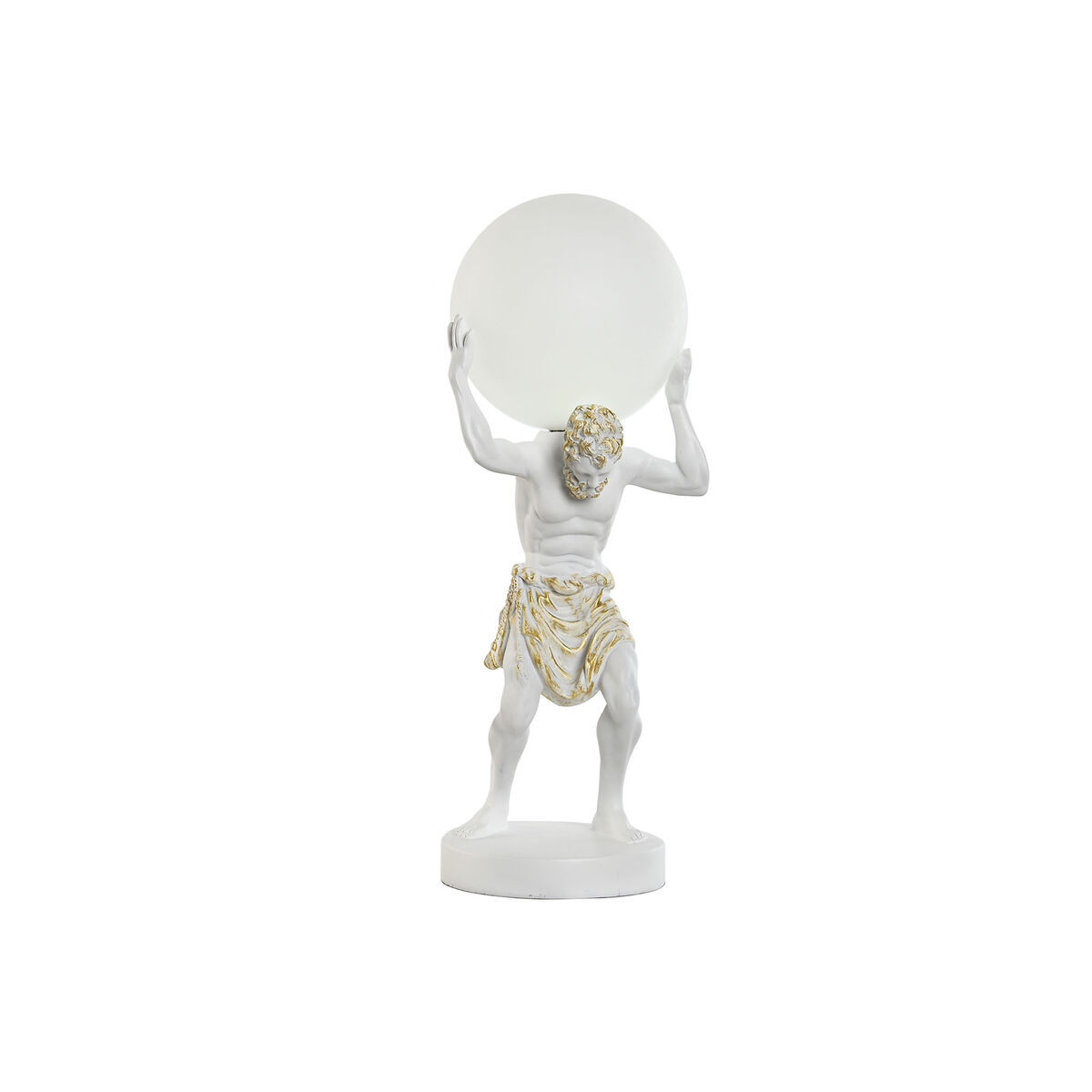 Lampada Da Tavolo Home Esprit Bianco Dorato Resina Plastica 220 V 18 X 17 X 44 cm