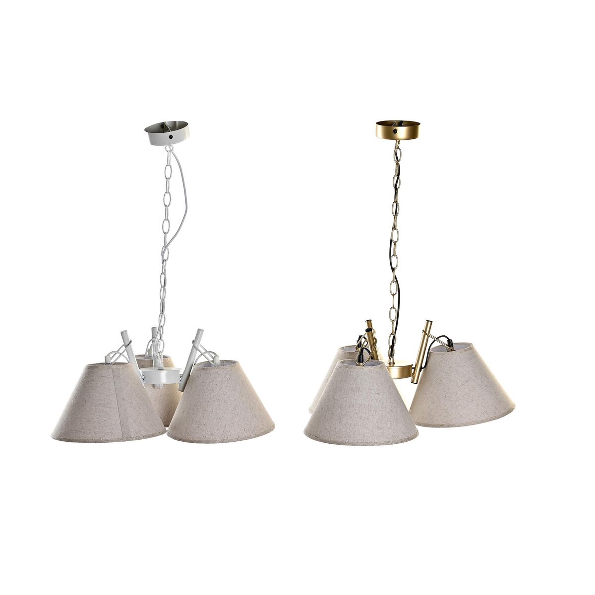 Lampadario Dkd Home Decor 50 X 46 X 30 Cm Dorato Metallo Bianco 50 W (2 Unità)
