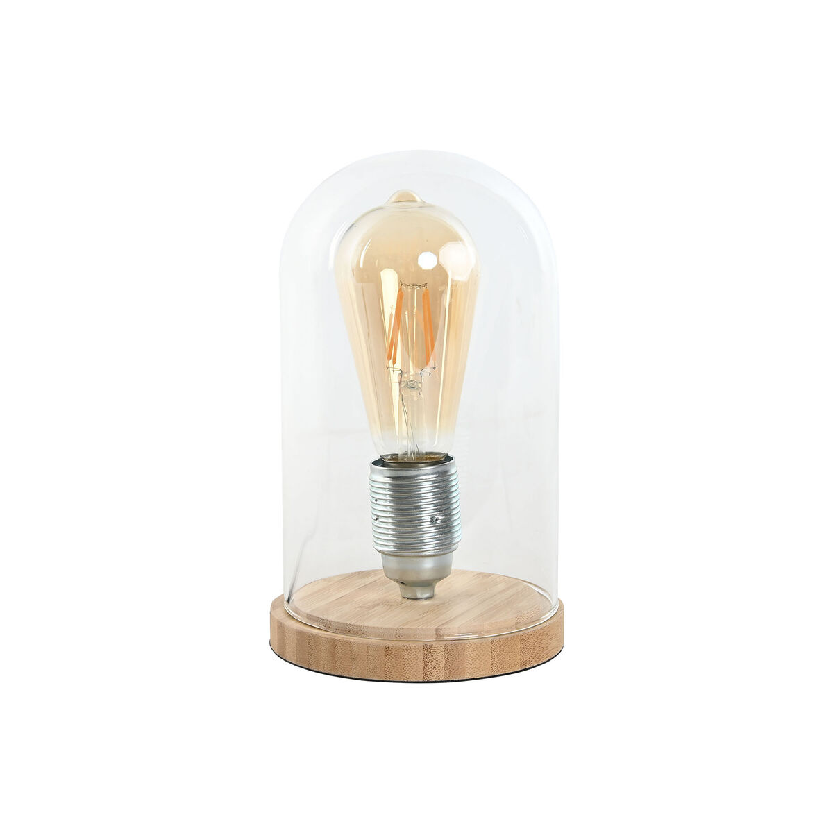 Lampada Da Tavolo Home Esprit Naturale Bambù Cristallo 50 W 220 V 13 X 13 X 22 cm