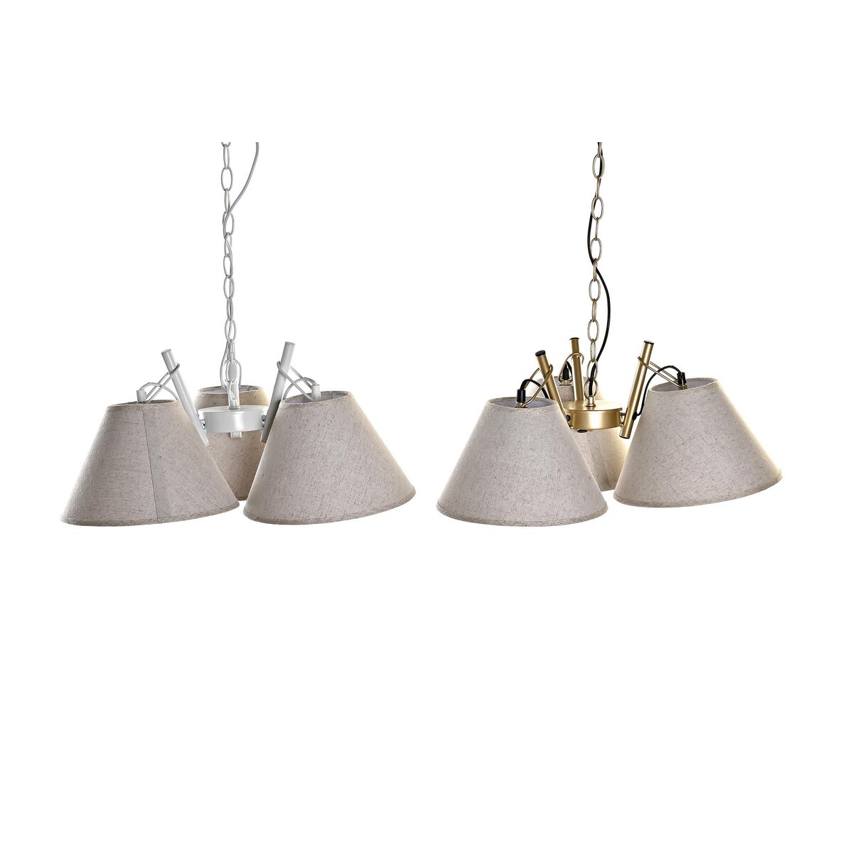 Lampadario Dkd Home Decor 50 X 46 X 30 Cm Dorato Metallo Bianco 50 W (2 Unità) - Image 5