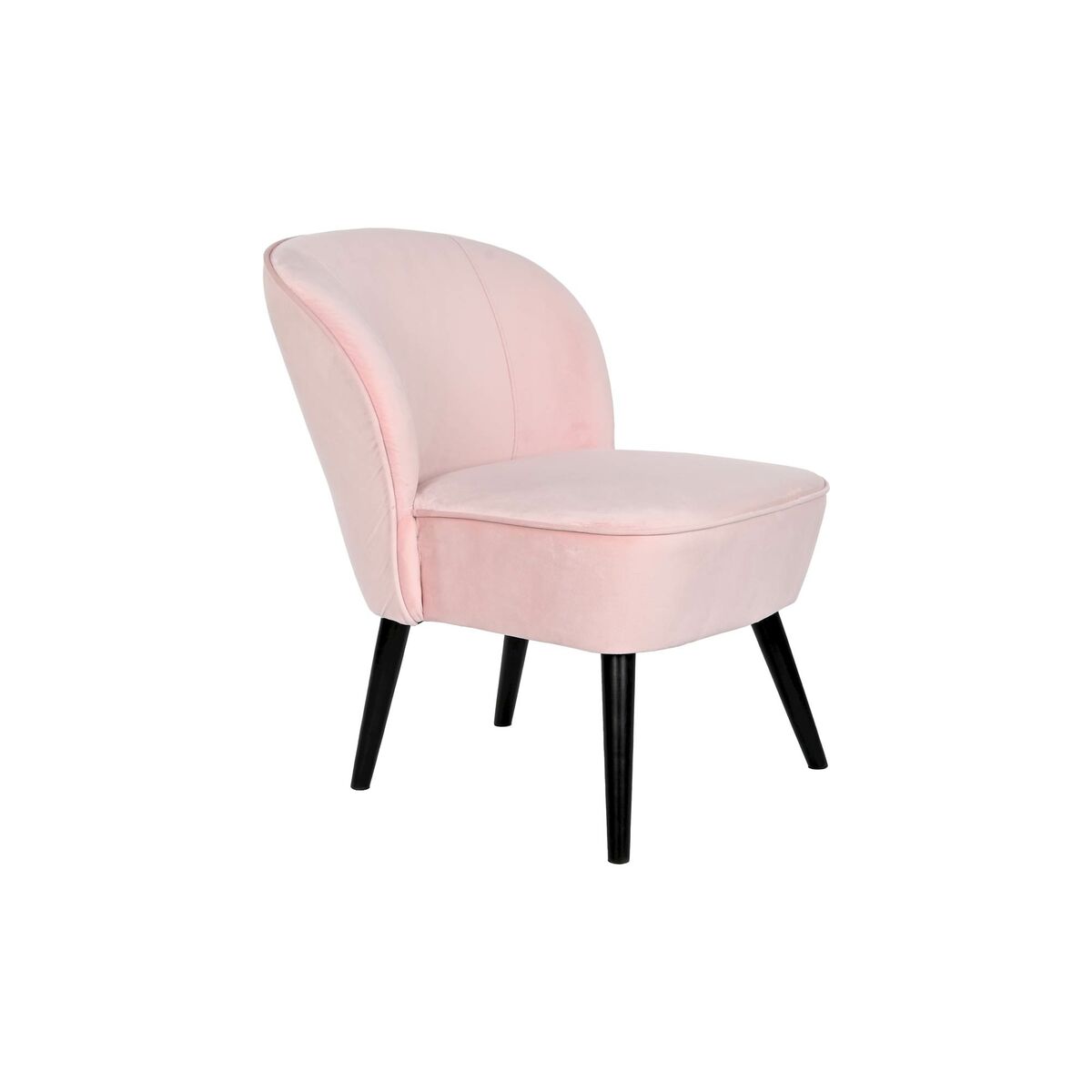 Poltrona Dkd Home Decor Nero Rosa Chiaro Legno 60 X 70 X 78 cm
