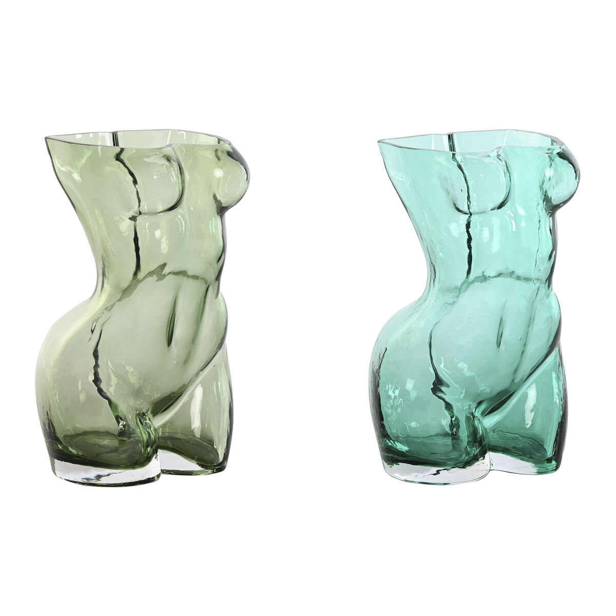 Vaso Home Esprit Azzurro Verde Cristallo 18 X 17 X 28 Cm (2 Unità)