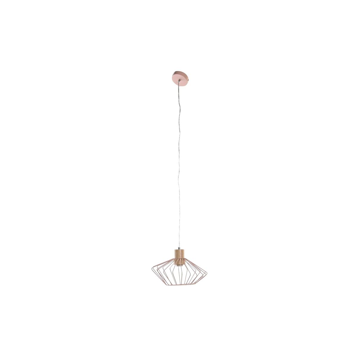 Lampadario Dkd Home Decor 34 X 34 X 21 Cm Argentato Nero Grigio Rosa Metallo Bianco 50 W 60 W Pino - Image 6