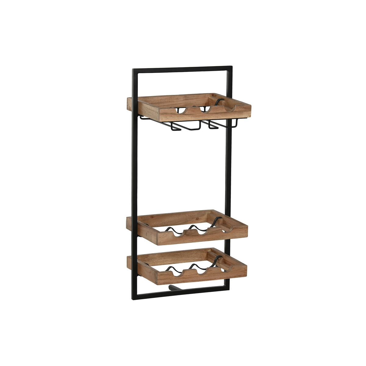 Portabottiglie Home Esprit Nero Naturale 35 X 25 X 75 cm