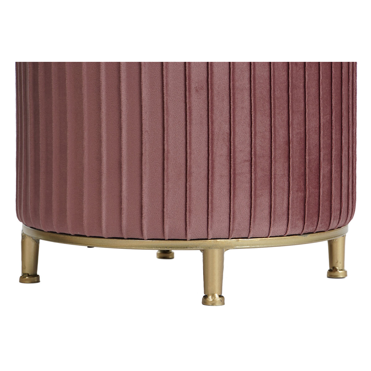 Poggiapiedi Dkd Home Decor Velluto 60 X 60 X 45 Cm Legno Mdf - Image 3