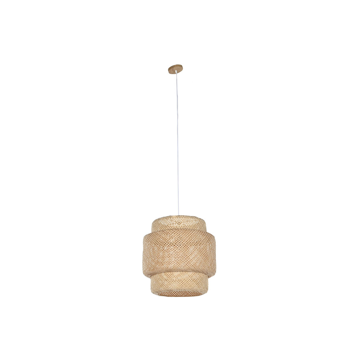 Lampadario Home Esprit Marrone Chiaro Bambù 50 X 50 X 55 cm