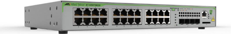 Allied Telesis Centrecom AT-Gs970m/18ps - Switch - L3 - Verwaltet - 16 X 10/100/1000 (poe+) + 2 X Sfp (minI-Gbic) (uplink) - Desktop, An Rack Montier