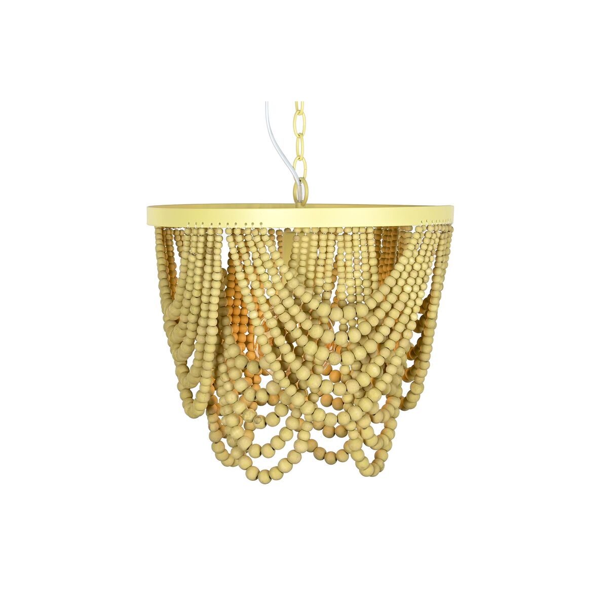 Lampadario Dkd Home Decor Metallo Marrone Giallo 50 W Legno Mdf (35 X 35 X 95 Cm)