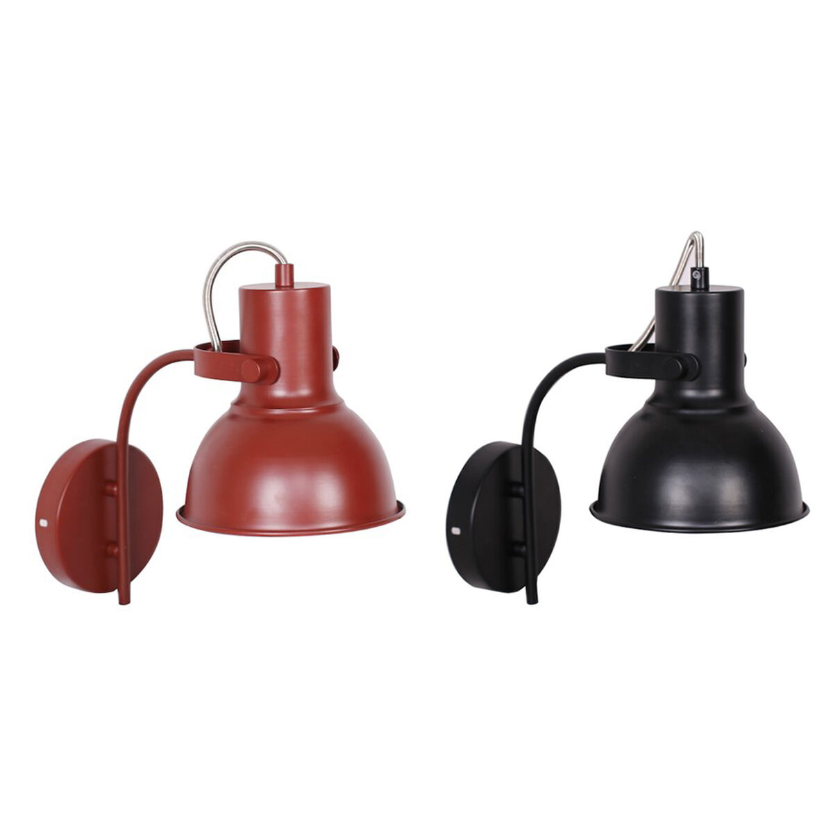 Lampada Da Parete Dkd Home Decor 15 X 20 X 28 Cm 16,5 X 26 X 28 Cm Rosso Nero Metallo 220 V 50 W Loft (2 Unità)
