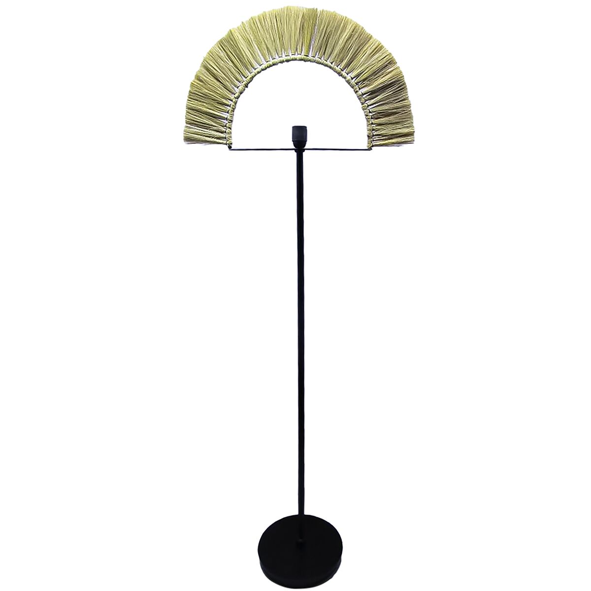Lampada Da Terra Dkd Home Decor Nero Naturale Juta Ferro 50 W 220 V 56 X 26 X 152 cm