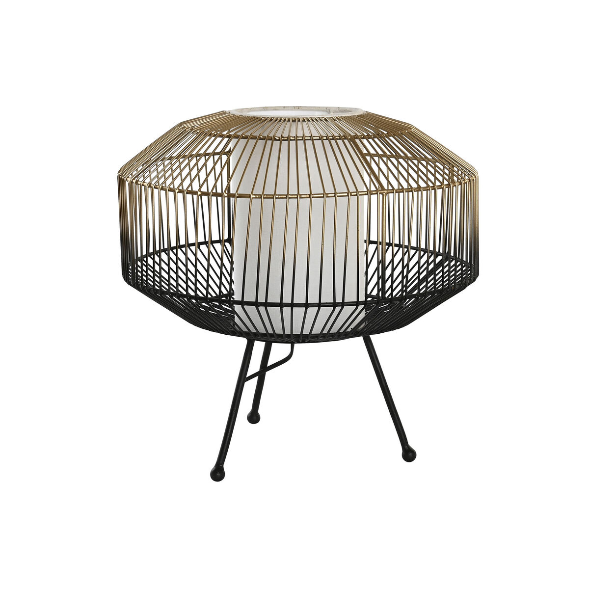 Lampada Da Tavolo Dkd Home Decor Nero Dorato Ferro 50 W 220 V 39 X 39 X 38 cm