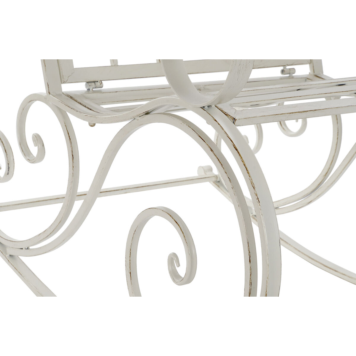 Sedia A Dondolo Dkd Home Decor Metallo Alluminio Bianco (63 X 89 X 92 Cm) - Image 4