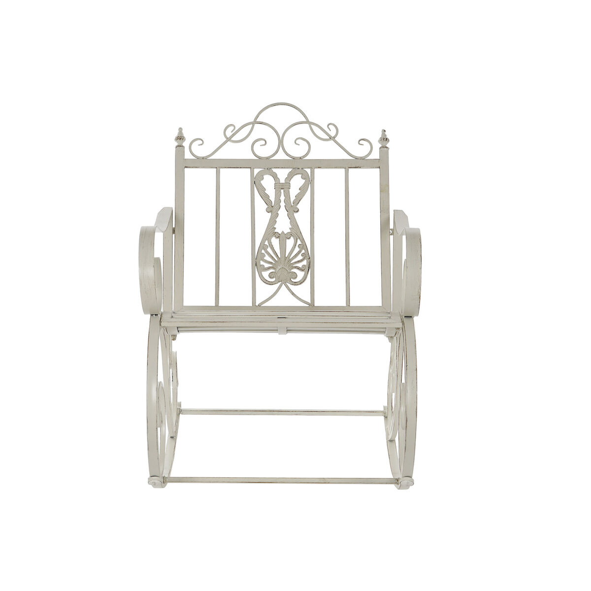 Sedia A Dondolo Dkd Home Decor Metallo Alluminio Bianco (63 X 89 X 92 Cm) - Image 5