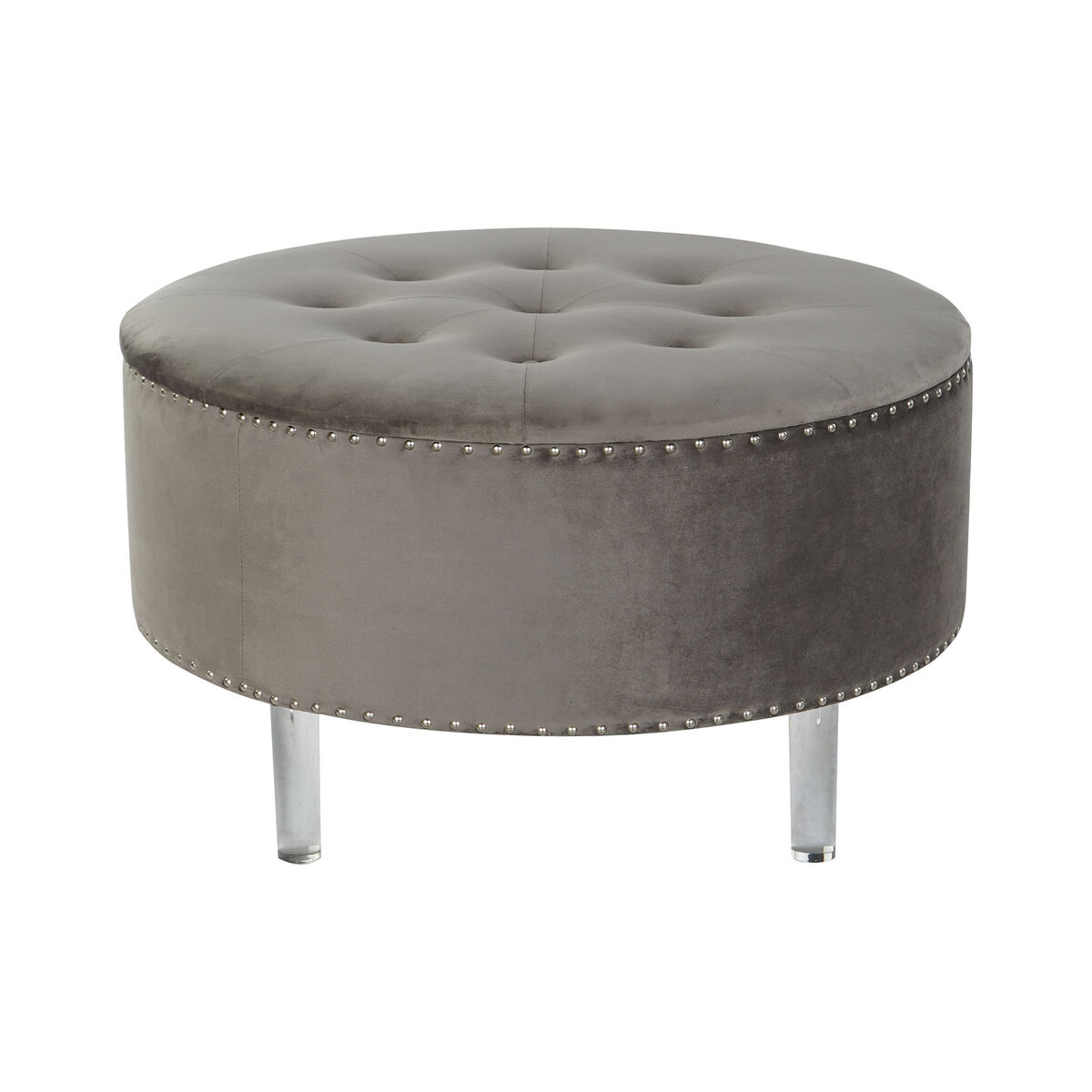 Panca Dkd Home Decor Grigio Argentato Legno Mdf 80 X 80 X 43 cm