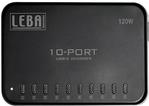 Leba Notecharge 10 Ports UsB-C 12 Watt Schuko Plug - Watt (schuko Plug) (nchaR-Ub10-Sc)
