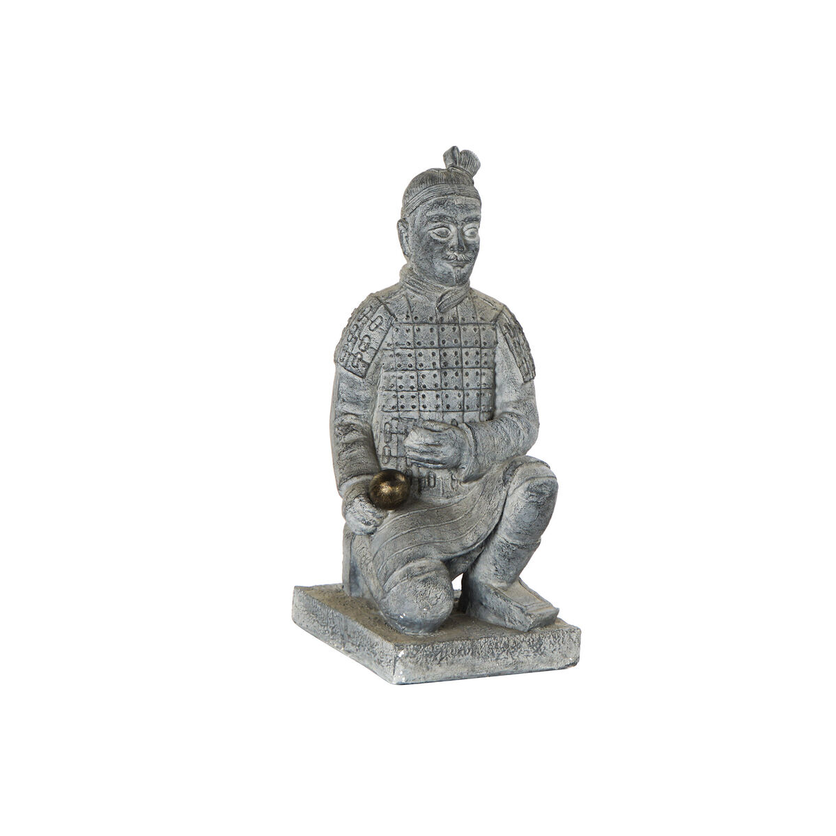 Statua Decorativa Home Esprit Grigio Chiaro Orientale Guerriero 39 X 35 X 78 Cm 33 X 34 X 76 cm