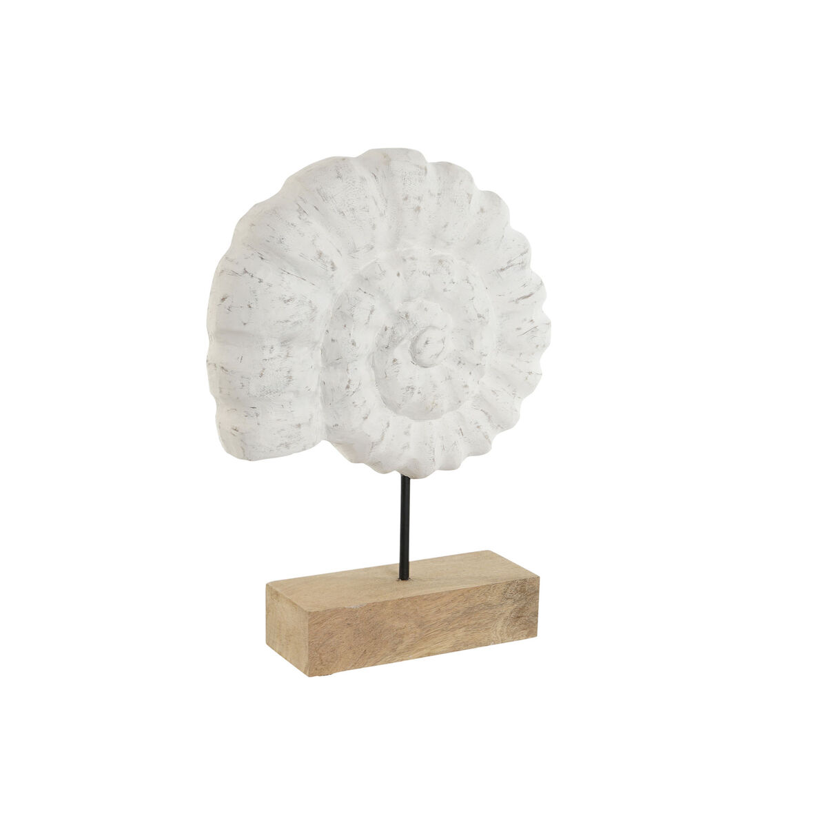 Statua Decorativa Home Esprit Bianco Naturale Mediterraneo Conchiglia 29 X 7,5 X 38,5 cm