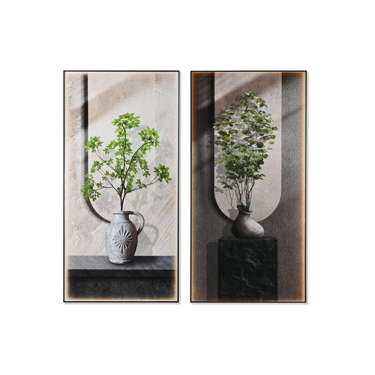 Tela Home Esprit Verde Beige Orientale Vaso 80 X 3 X 160 Cm (2 Unità)