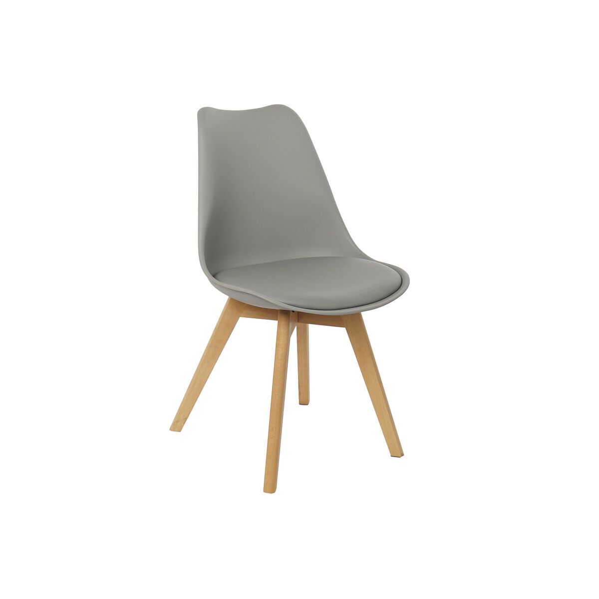 Sedia Dkd Home Decor Marrone Grigio Naturale Schiuma Polipropilene Legno Di Faggio Poliuretano 48 X 55 X 83 cm