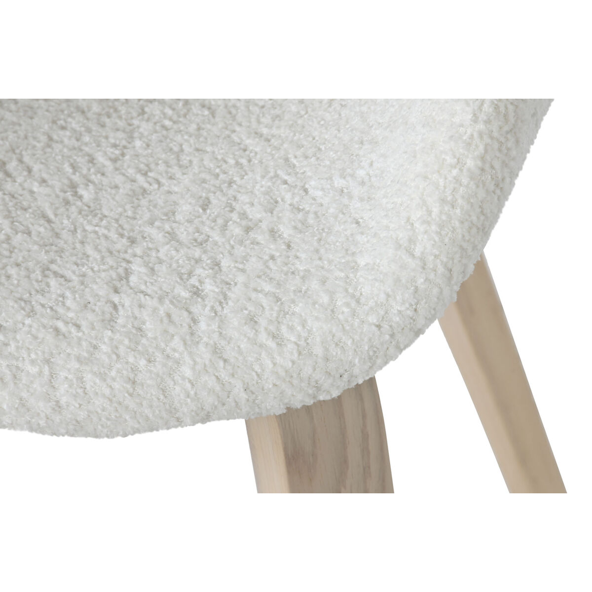 Sedia Da Sala Da Pranzo Home Esprit Bianco Poliestere Legno 55,5 X 67,5 X 80,5 cm - Image 5