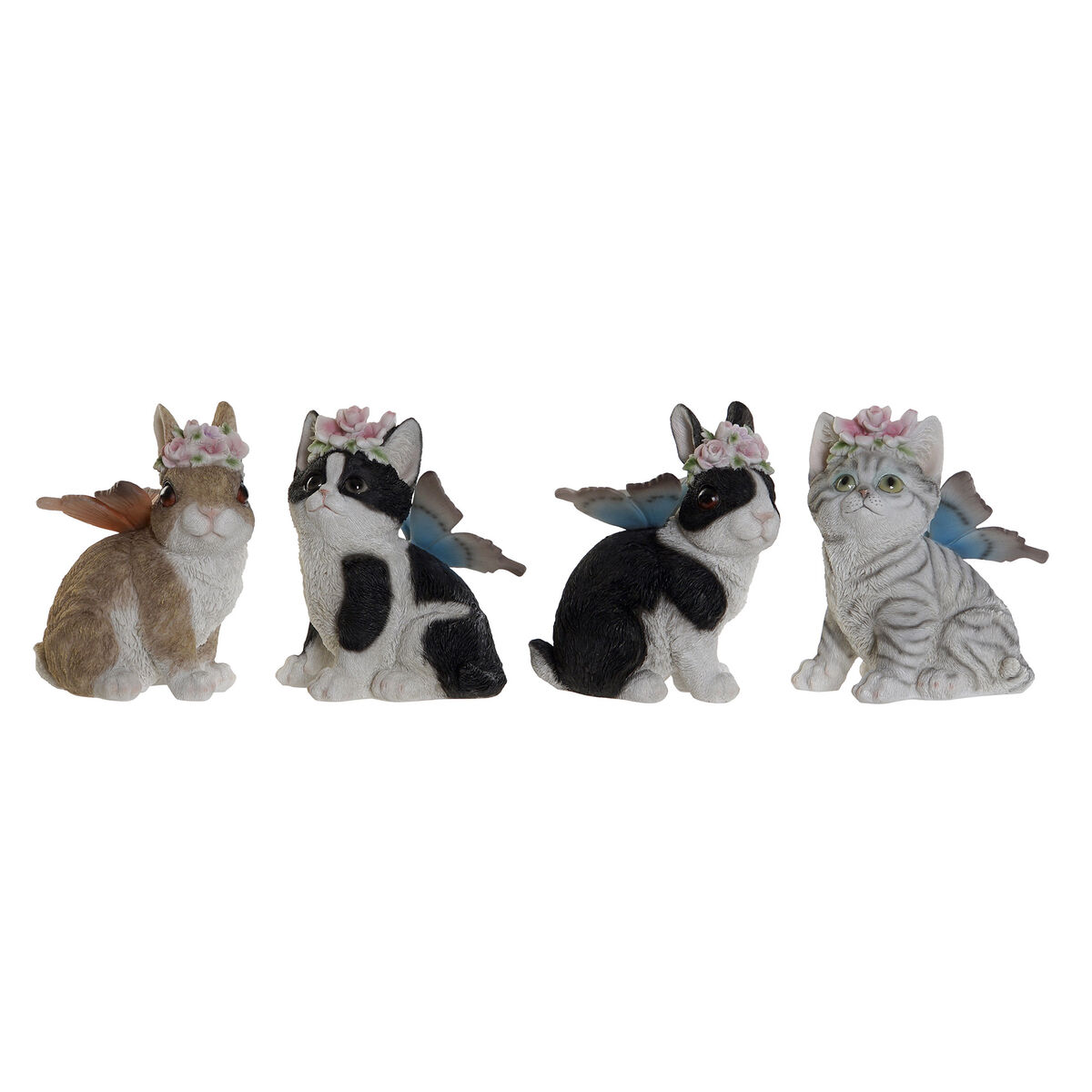 Statua Decorativa Dkd Home Decor 11 X 13 X 15 Cm Animali (4 Unità)