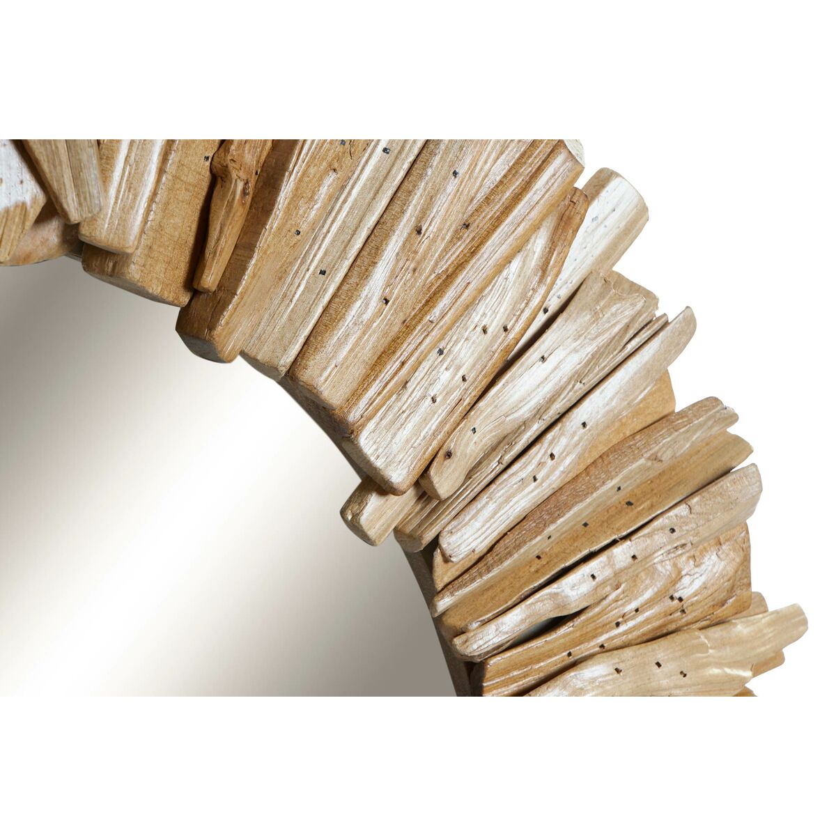 Specchio Da Parete Dkd Home Decor Naturale Alpino Finitura Invecchiata 60 X 4 X 60 cm - Image 3