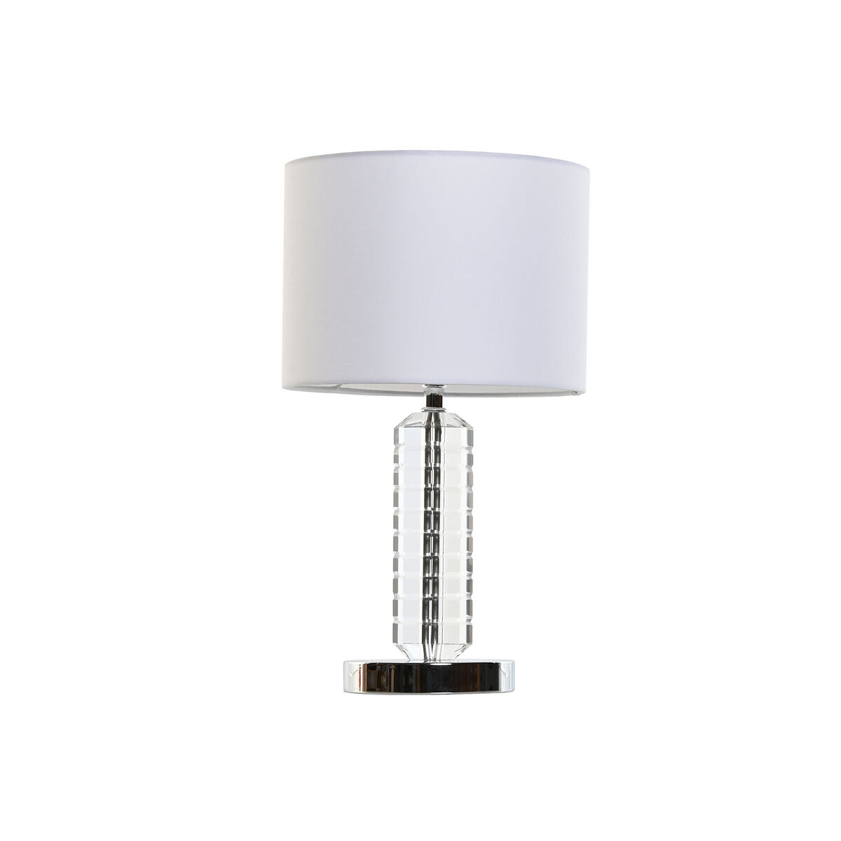 Lampada Da Tavolo Home Esprit Bianco Cristallo 50 W 220 V 25 X 25 X 42 cm