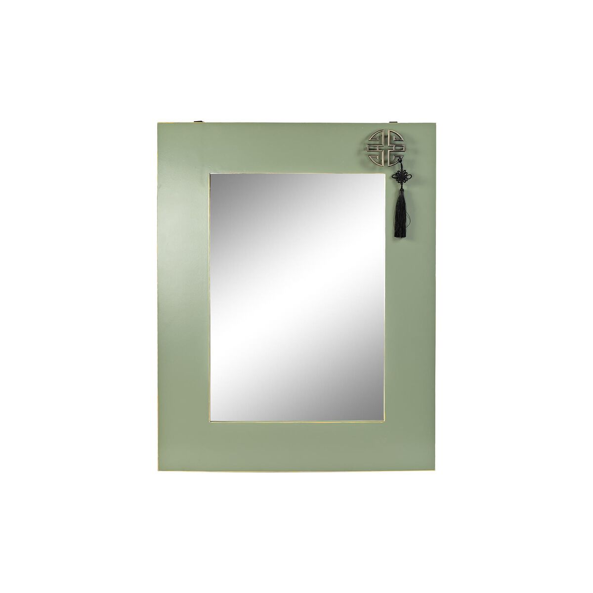 Specchio Da Parete Dkd Home Decor Rosso Verde Dorato Orientale 70 X 2 X 90,5 cm